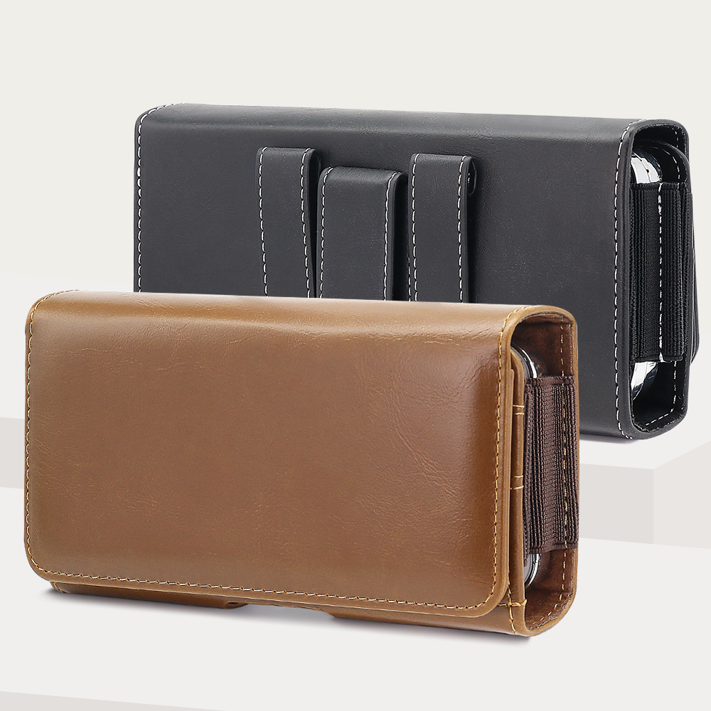 Saddle Bag Leather - Universal Horizontal PU Leather Phone Pouch