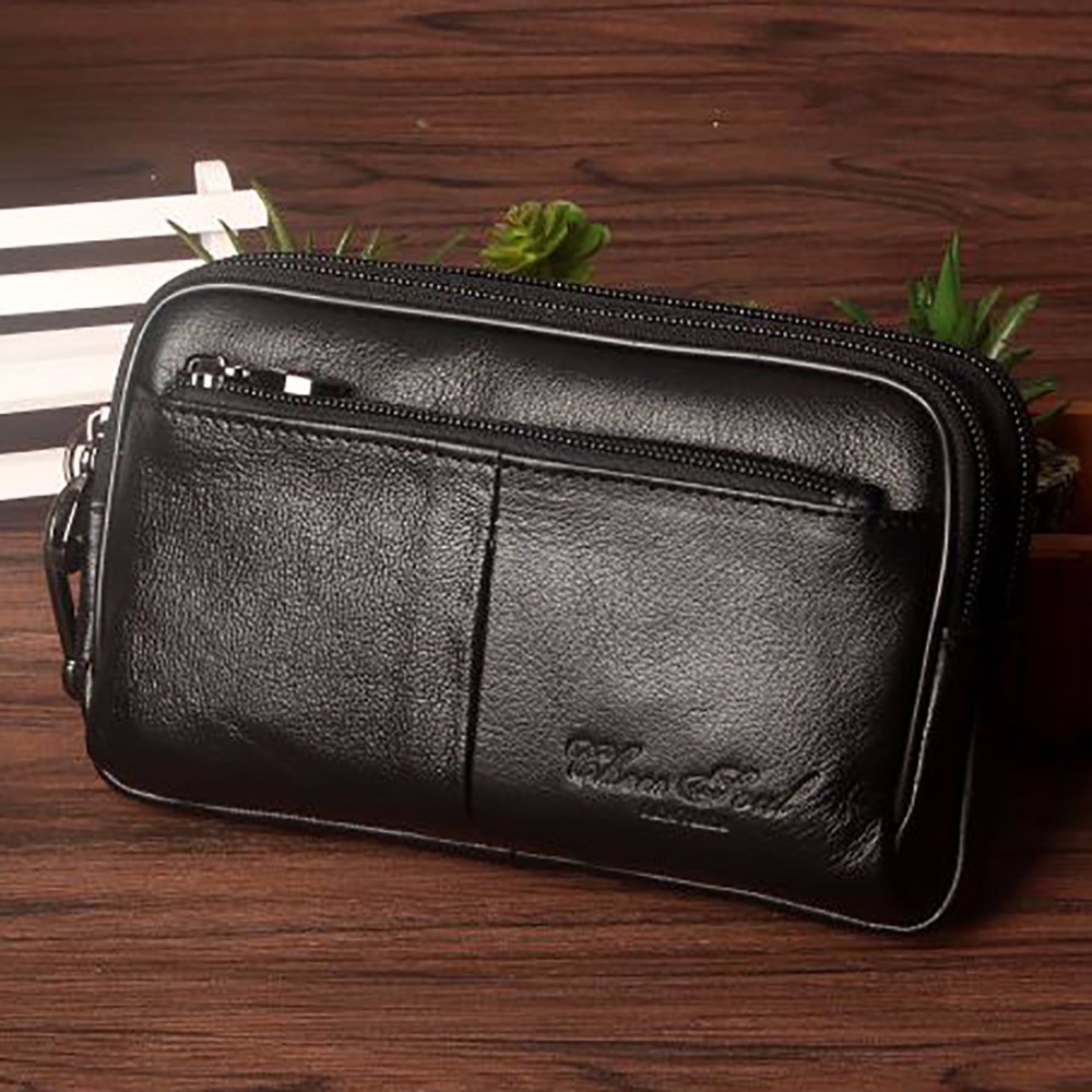 Saddle Bag Leather - Men Clutch Waist Pack Bag Cell/Mobile