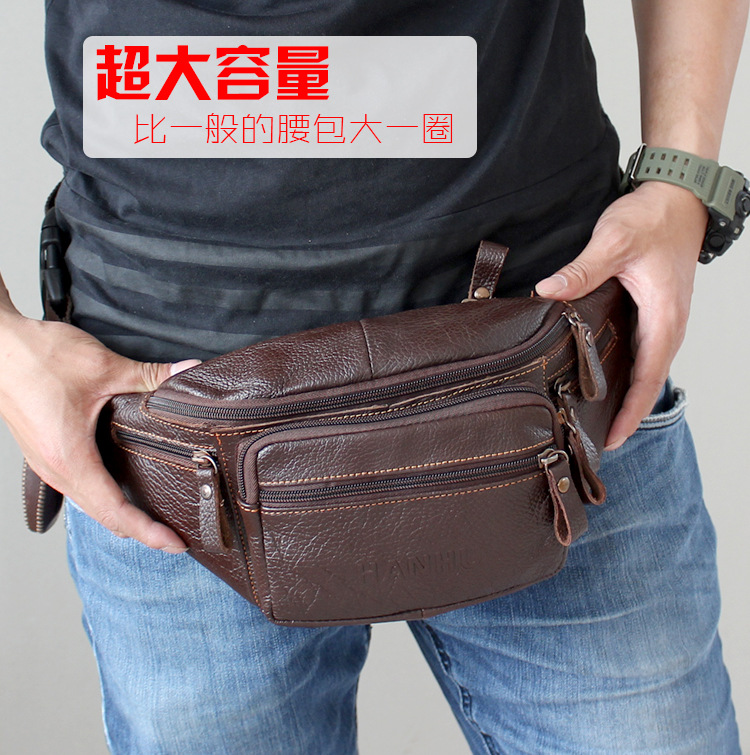 Saddle Bag Leather - Genuine Cowhide Leather Waist Bag Men