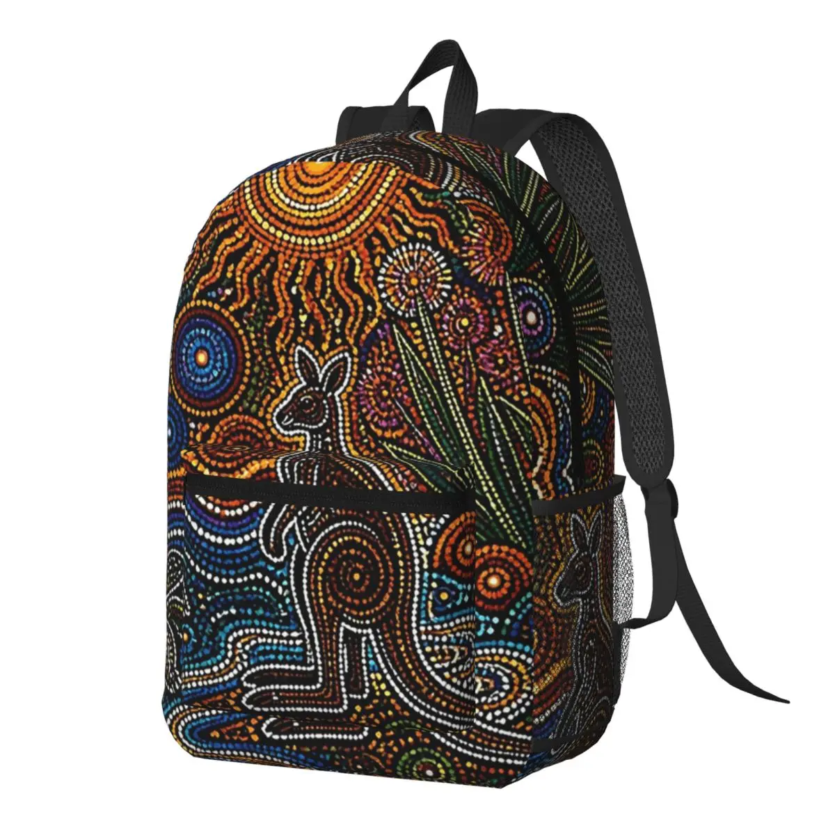 Women'S Kangaroo Bags - Aboriginal Kangaroo Abstract Australian Backpack Daypack
