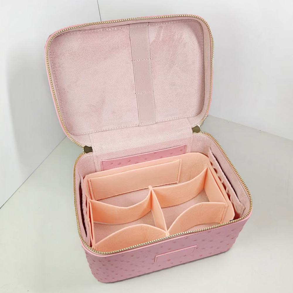Luxury Ostrich Mock Women Make - Women Vanity Bags review and price