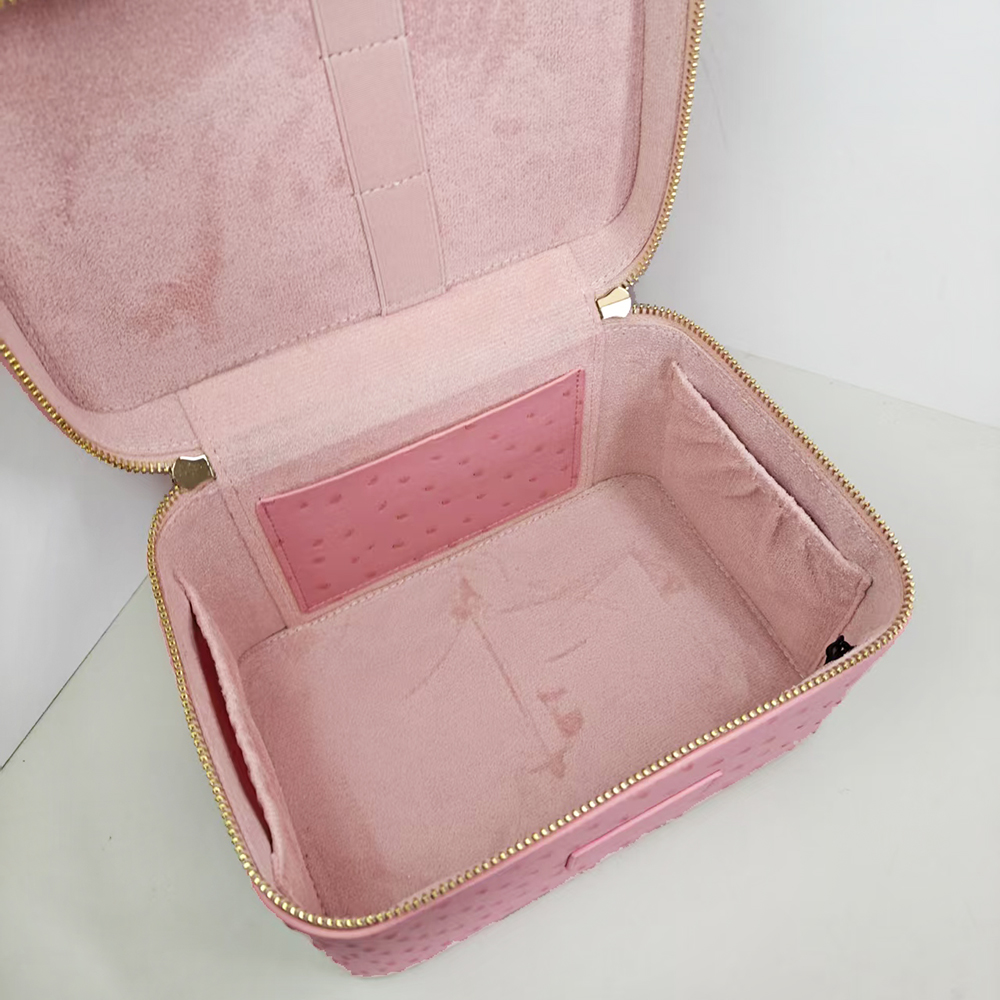Luxury Ostrich Mock Women Make - Women Vanity Bags review and price