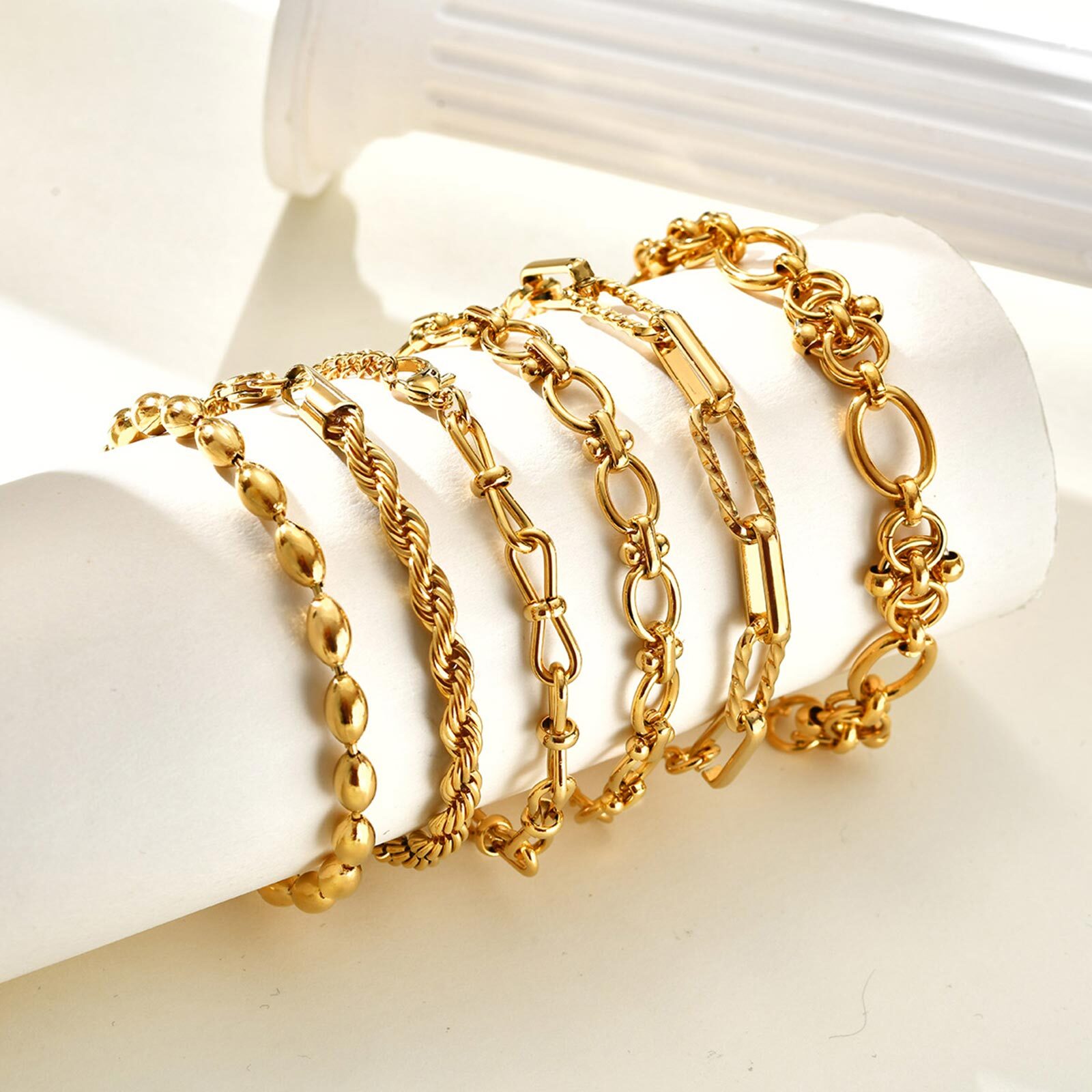 Gold Plated Chunky Chain Brace - Women Bags Price review and price