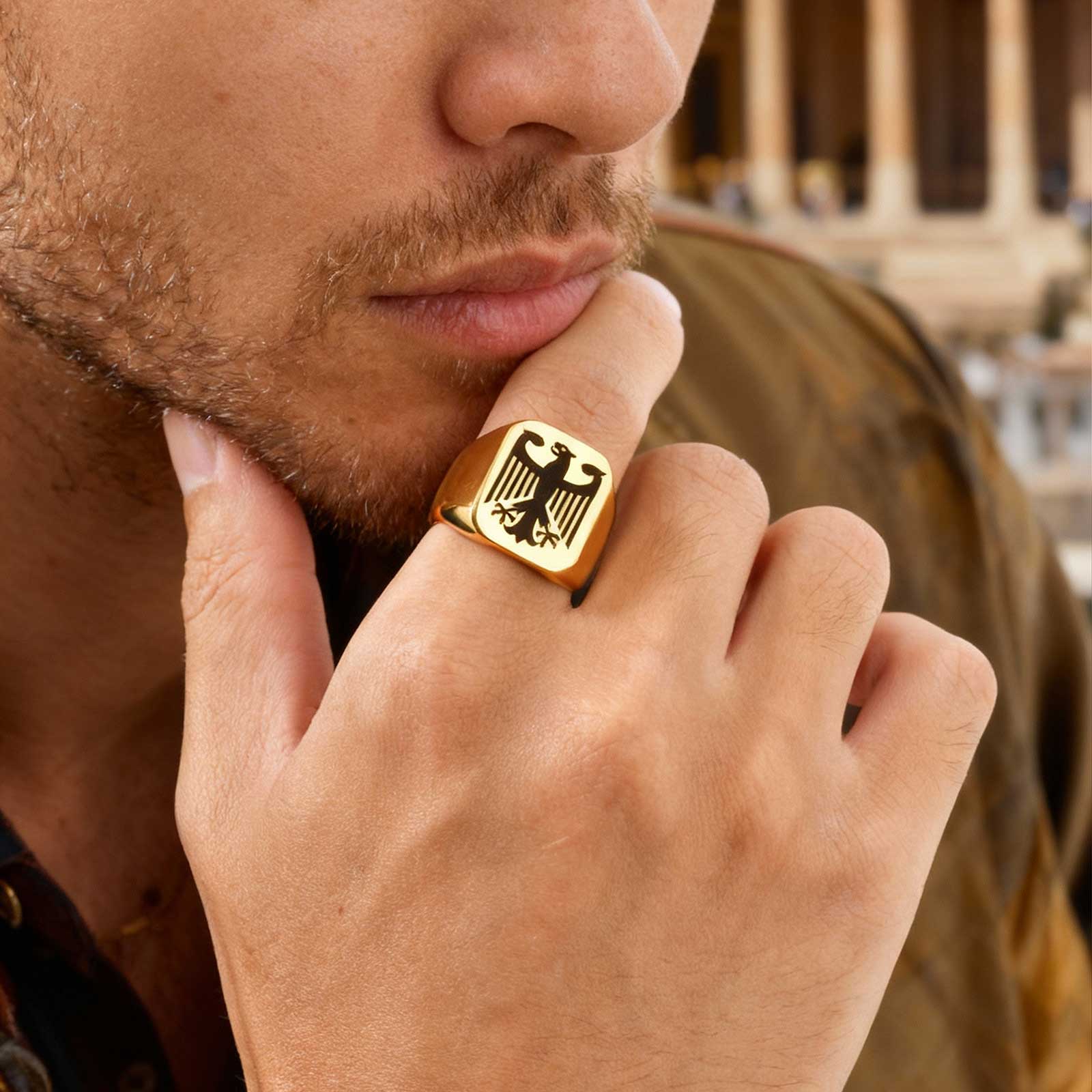 Custom Flying Hawk Eagle Ring  - Women Bags Price review and price