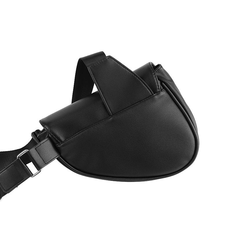 Men PU Male Breast Bag Casual  - Saddle Bag Leather review and price