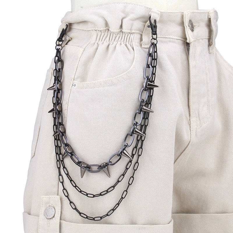 Hip Hop Punk Rock Metal Pants  - Women Bags With Wallet review and price