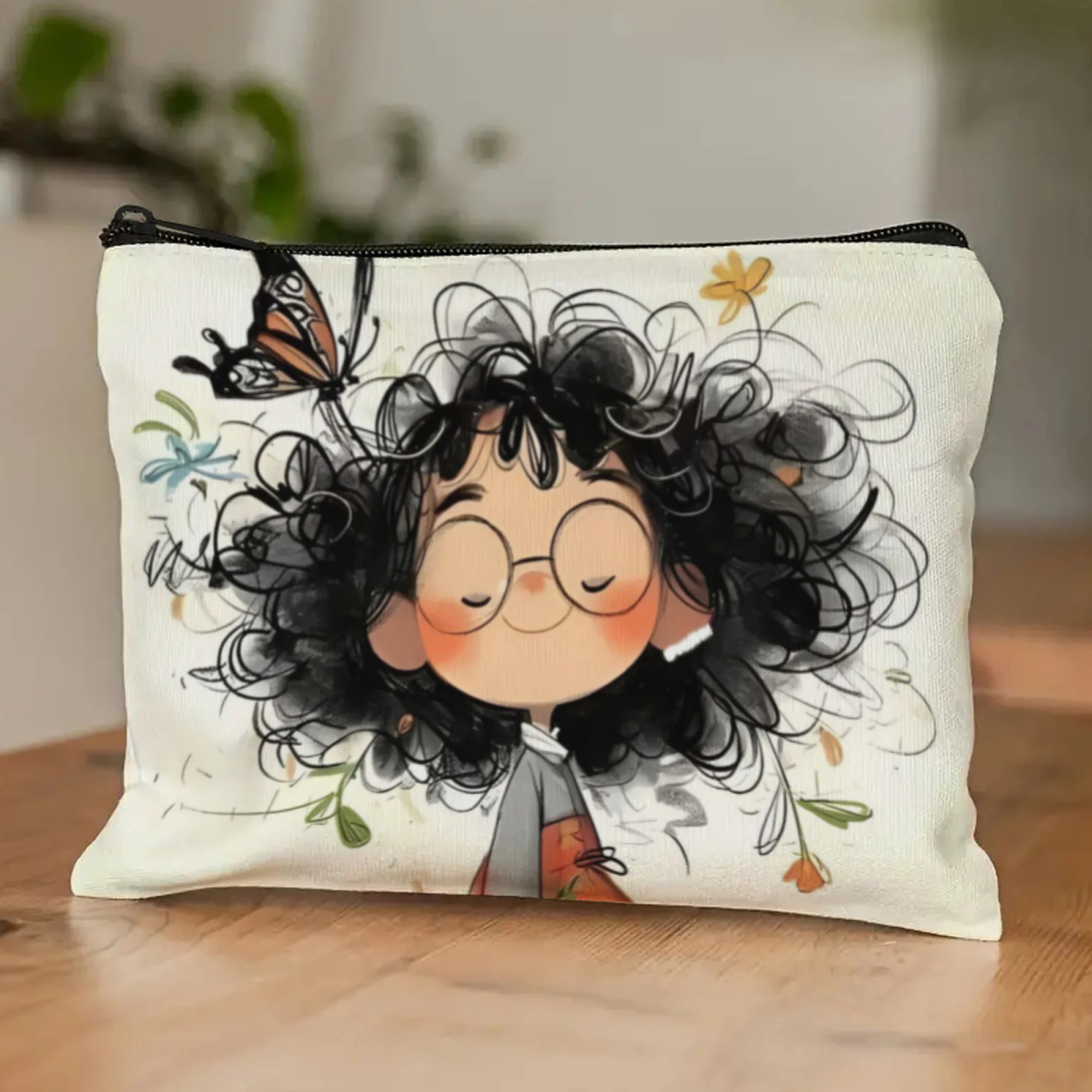 Cartoon Girl Makeup Bag Zipper - Women Bags Purses review and price