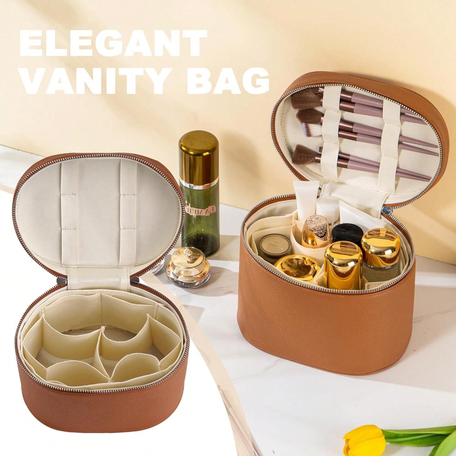 Travel Makeup Bag with Removab - Women Vanity Bags review and price