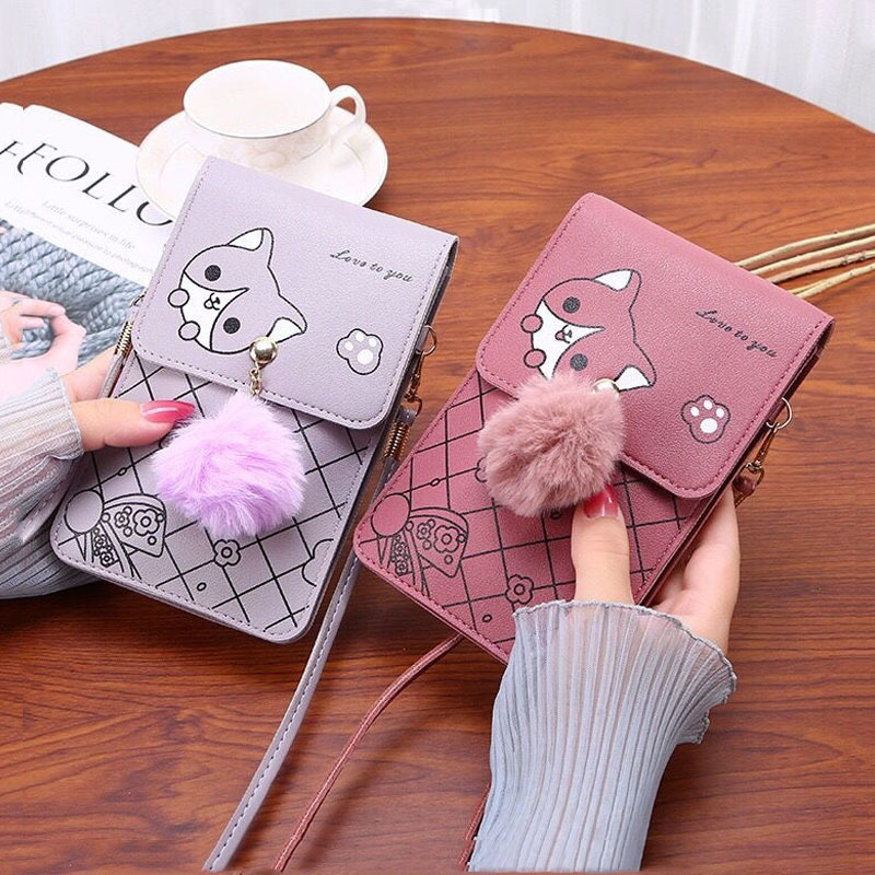 Cute Cartoon Pattern Touch-Scr - Women Bags With Wallet review and price