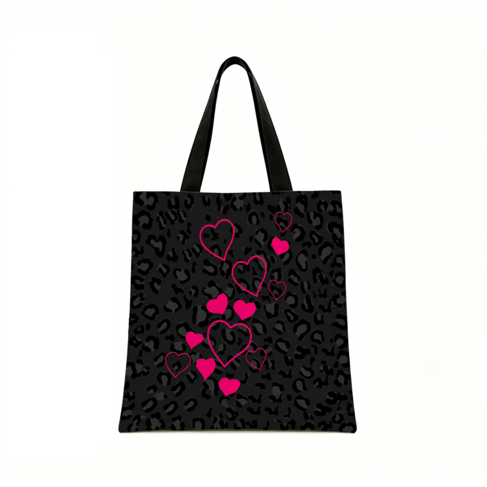 Black Leopard Print Pink Heart - Women Bags Purses review and price